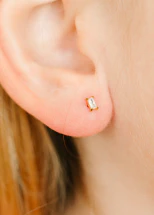 Tiny Baguette Studs - Image 2