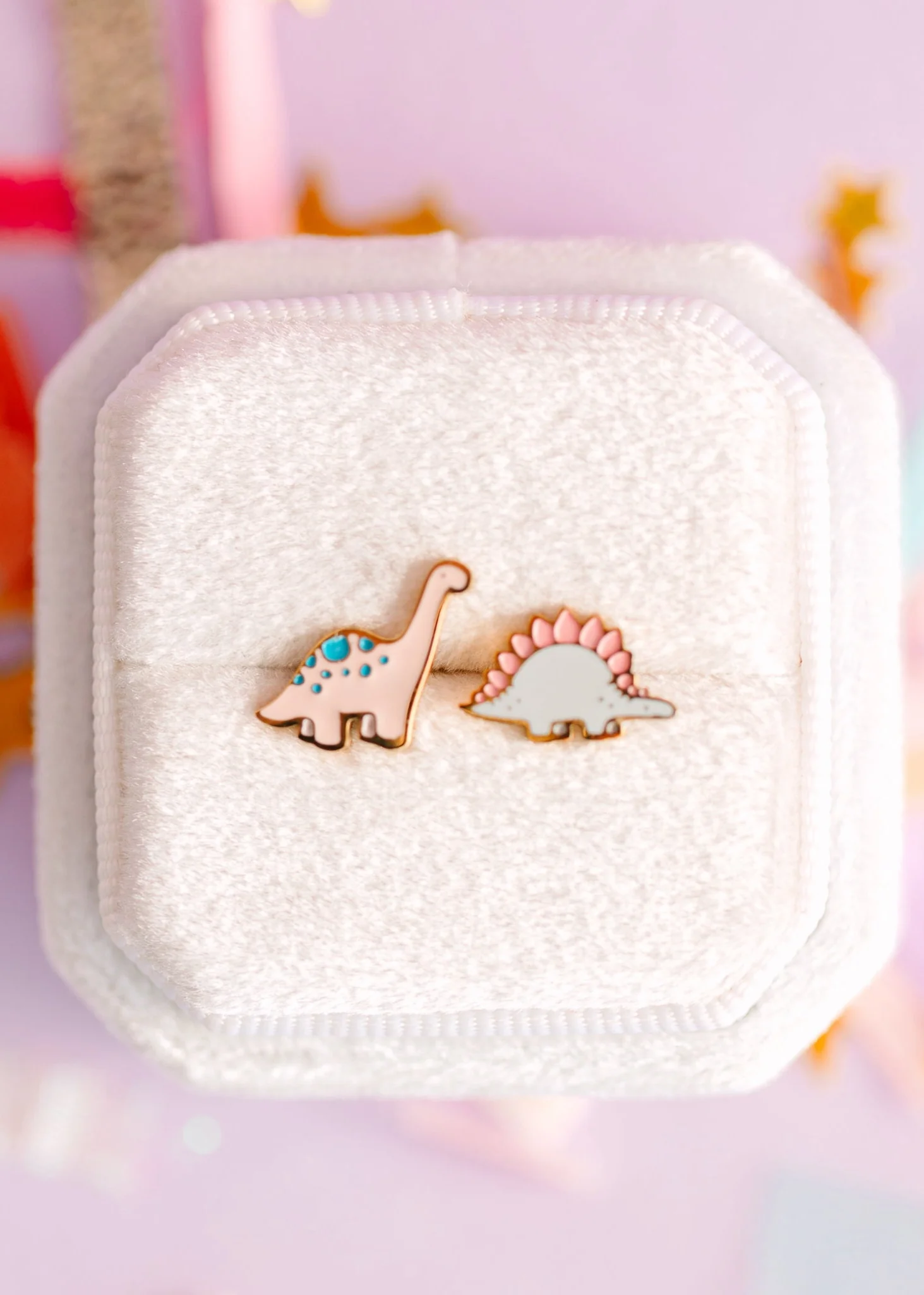 Pastel Dinosaur Earrings