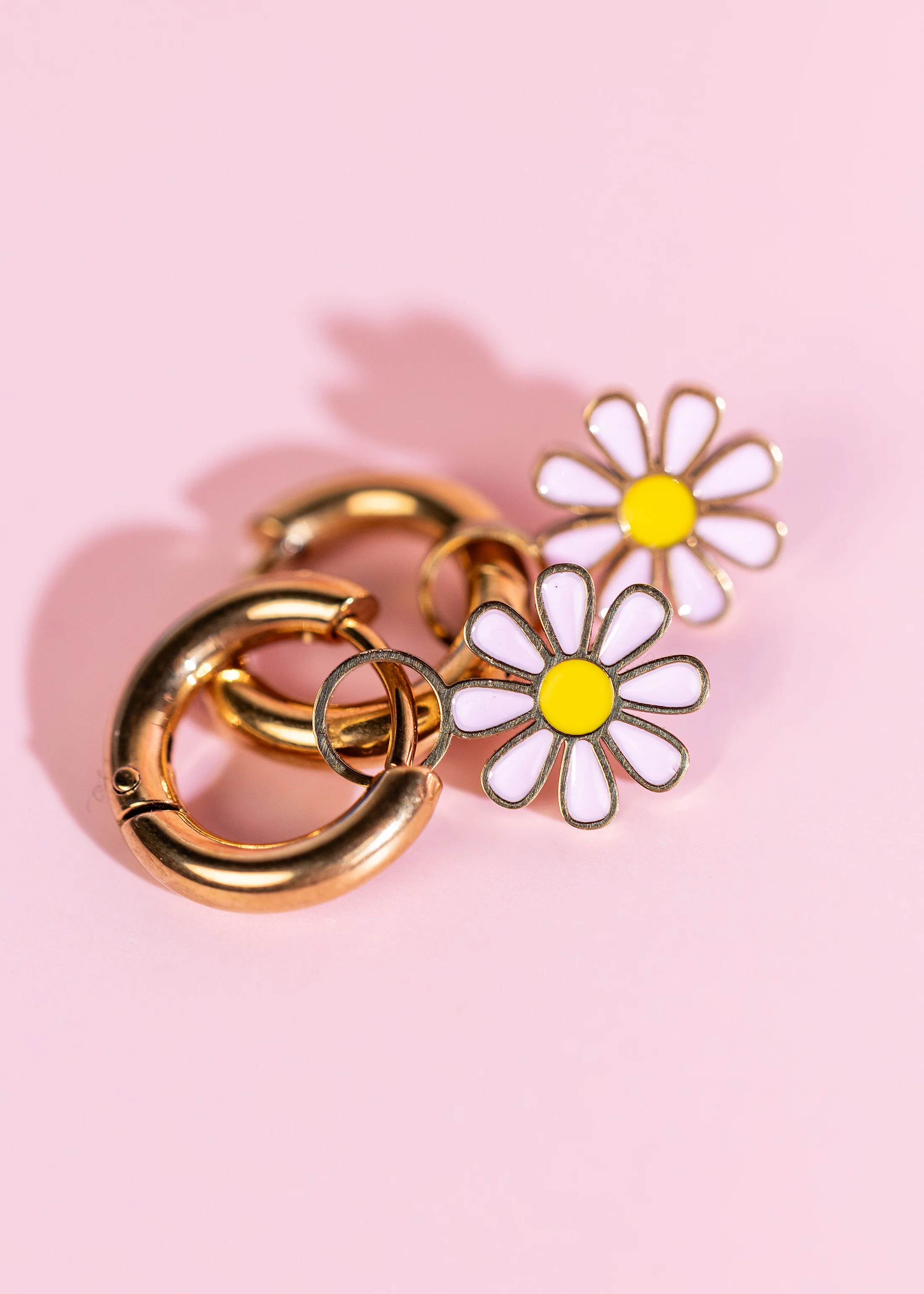 Baby Pink Daisy Charms