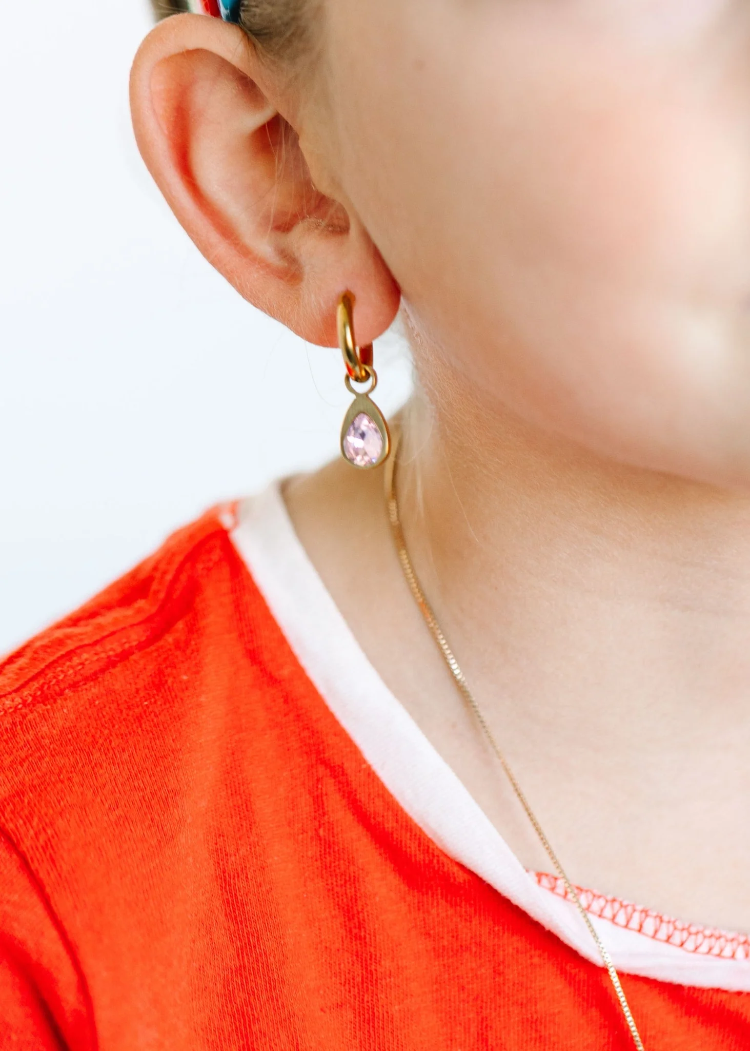 Pink Teardrop Gem Charms - Image 3