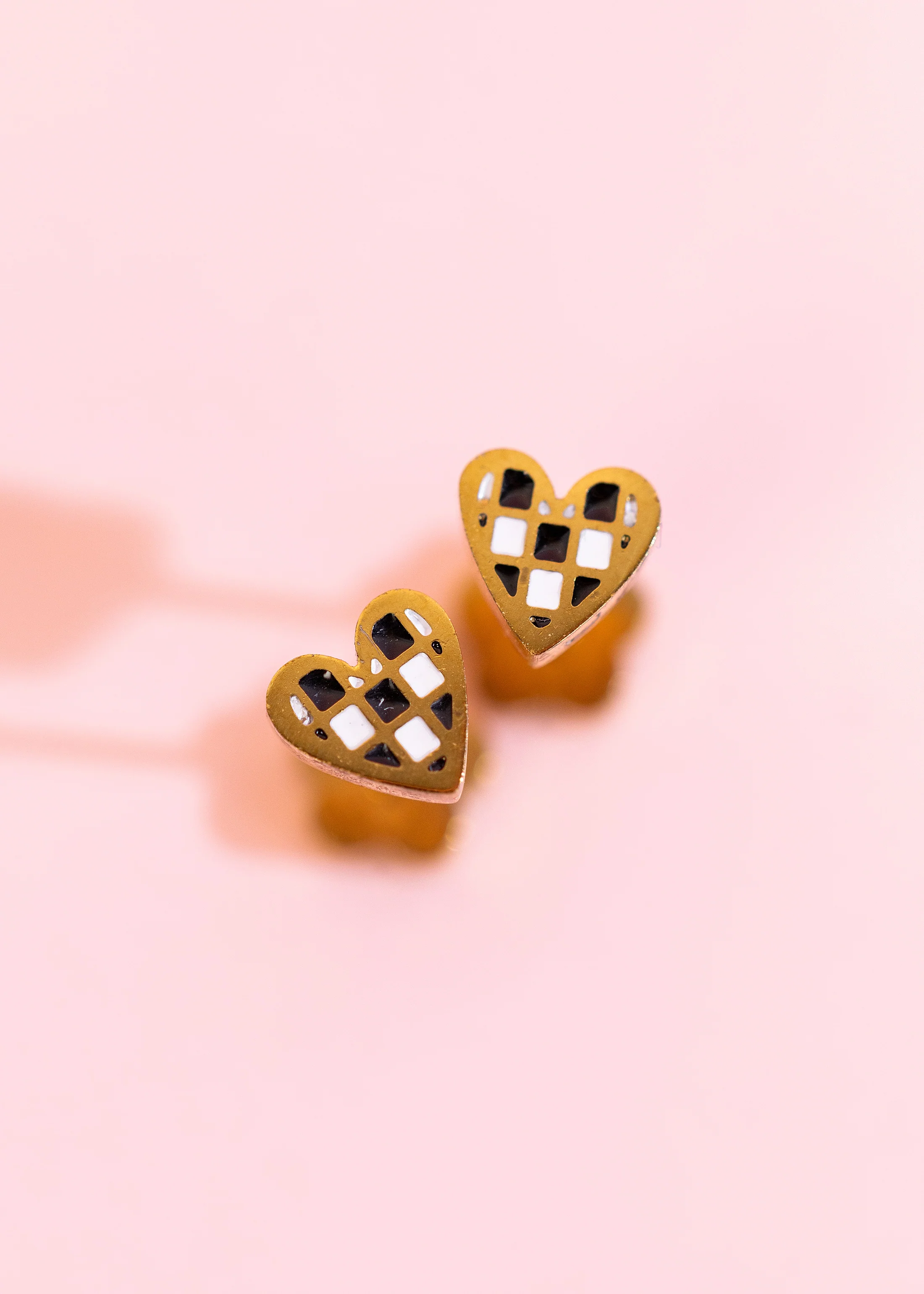 Tiny Black/White Checkered Heart - Image 3